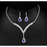 Set Colier si Cercei Sapphire Lady Crystals